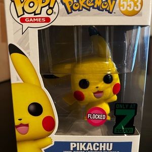 Funko pop! Pikachu exclusive edition. Flocked